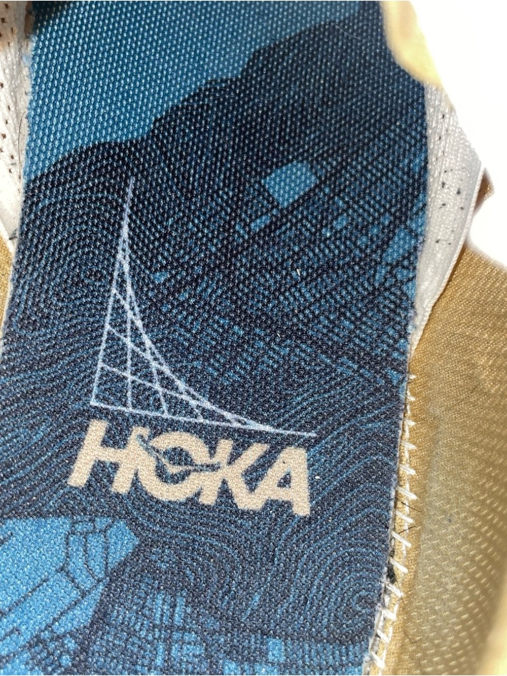 Hoka Men's Light Beige/Pale Pink Cushioned Running Shoes - Picture 8 of 11